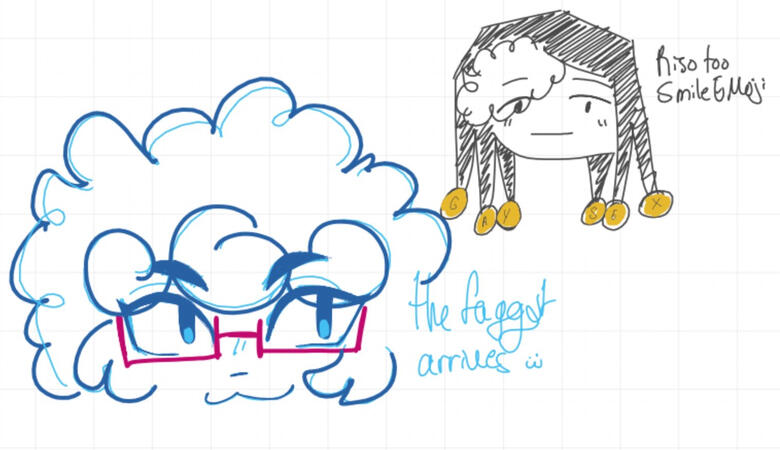 silly whiteboard doodle by yours truly